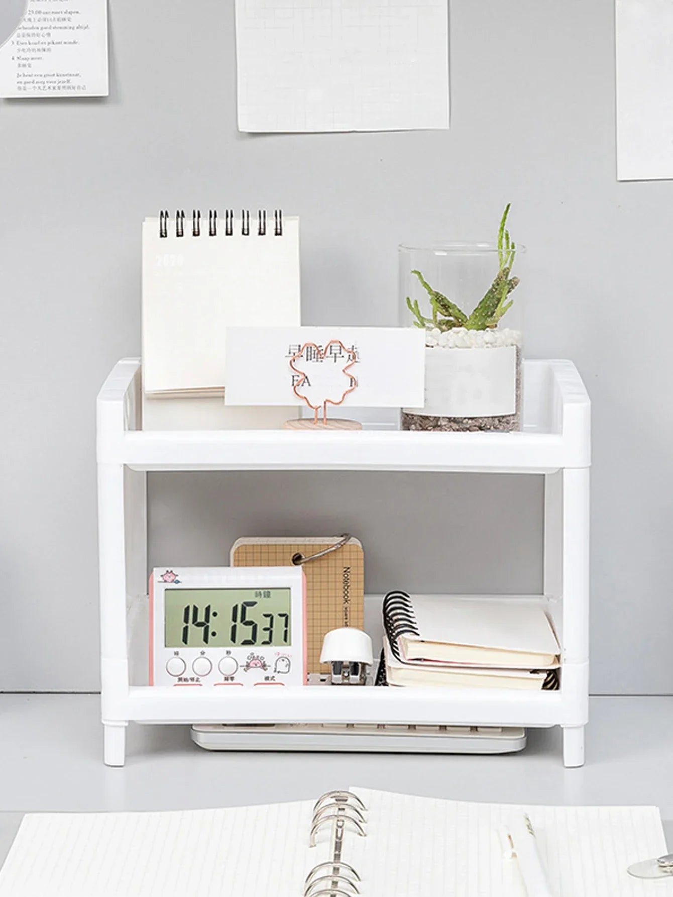 Double Layer Storage Rack for Desk Organization-1