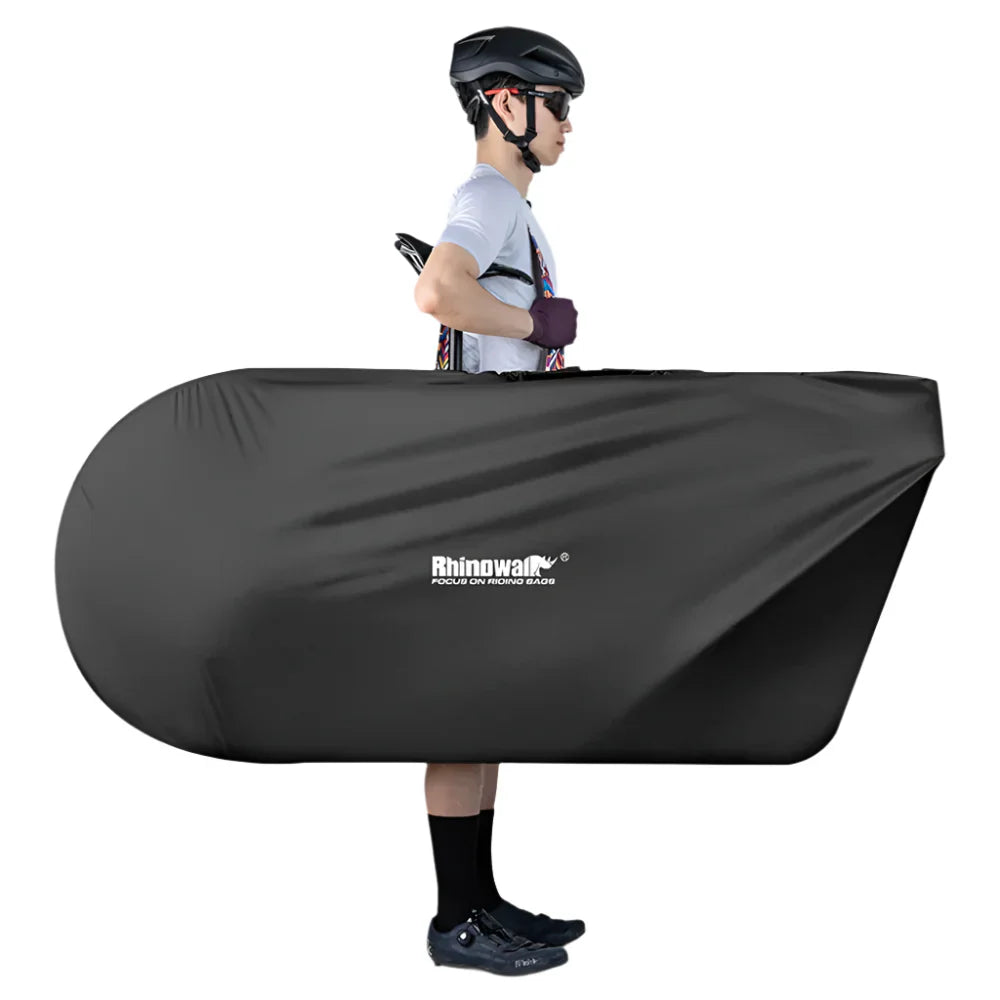Portable Bike Storage Travel Bag–Water-Resistant Polyester Case Black-1