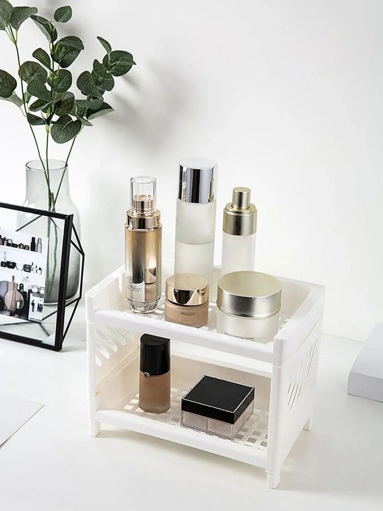 Double Layer Storage Rack for Desk Organization-3